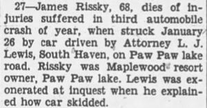 Maplewood Resort (Smallbones Resort) - Jan 1932 Former Owner Passes Away (newer photo)